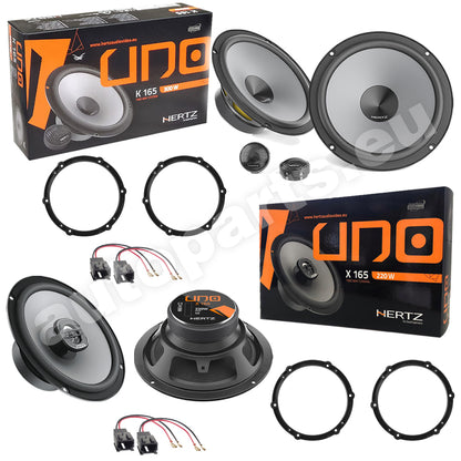 Kit 6 Casse Altoparlanti Hertz K165 - X165 Anteriori e Posteriori per Peugeot 107 dal 2005