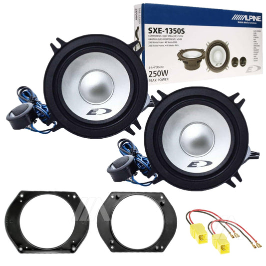 Kit 4 Casse Altoparlanti Alpine SXE-1350s Anteriori per Alfa Romeo Spider (916)