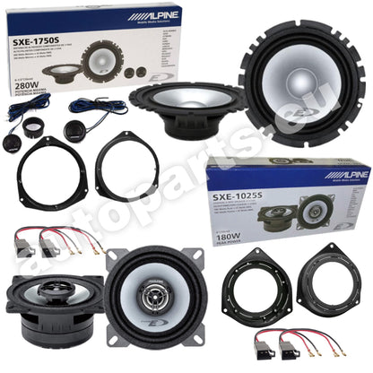 Kit 6 Casse Altoparlanti Alpine SXE-1750s - SXE-1025s Anteriori e Posteriori per Fiat Panda dal 2012