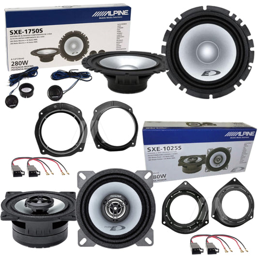 Kit 6 Casse Altoparlanti Alpine SXE-1750s - SXE-1025s Anteriori e Posteriori per Fiat Bravo II