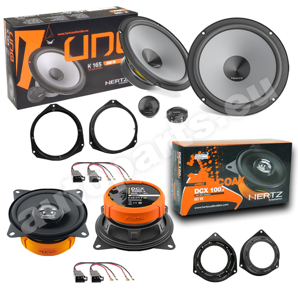 Kit 6 Casse Altoparlanti Hertz K165 - DCX100.3 Anteriori e Posteriori per Fiat Panda (312/319) dal 2012