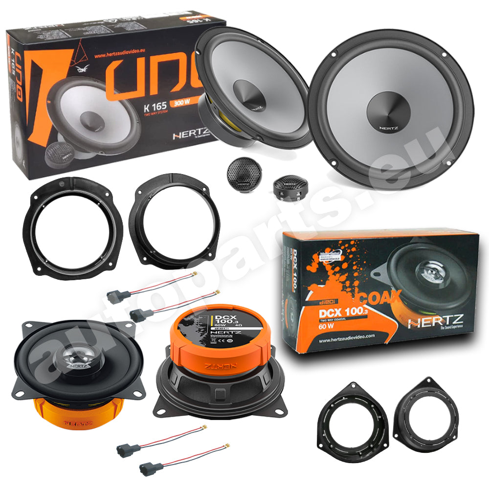 Kit 6 Casse Altoparlanti Hertz K165 - DCX100.3 Anteriori e Posteriori per Fiat Bravo II