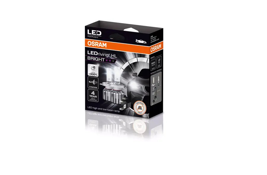 Lampade Osram LEDriving HL BRIGHT H4/H19 2 PZ per Fari Auto Luce Bianca 6000K