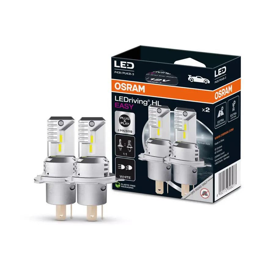 Lampade LED Osram LEDriving HL EASY H4/14 2 PZ per Fari Auto Luce Bianca 6500K