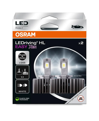 Lampade Osram HL EASY XEN D5S 2 PZ per Fari Auto Luce Bianca 6500K