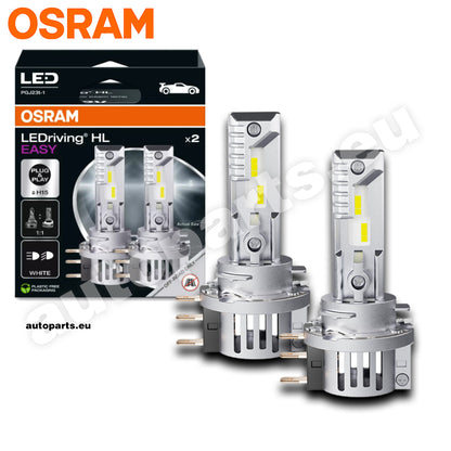 Lampade LED Osram H15 HL Easy 2 Pezzi per Fari Auto Luce Bianca 6500K Plug & Play