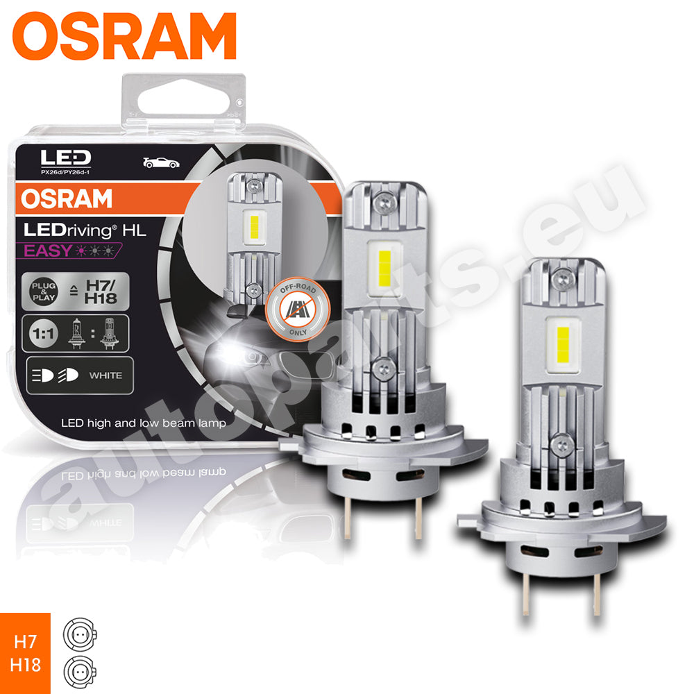 Lampade LED Osram H7 HL Easy 2 PEZZI per Fari Auto Luce Bianca 6500K Plug & Play