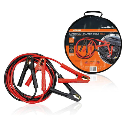 Cavi Avviamento OSRAM Kit per Ricarica Batteria per Auto Camper con Pinze 700A 3,5 Metri