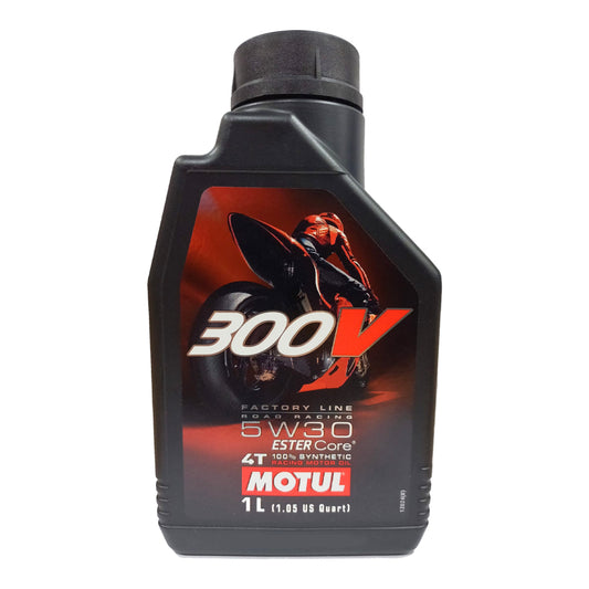 Olio Motul 300V 5W-30 per Moto 4T 1L 100% Sintetico Factory Line