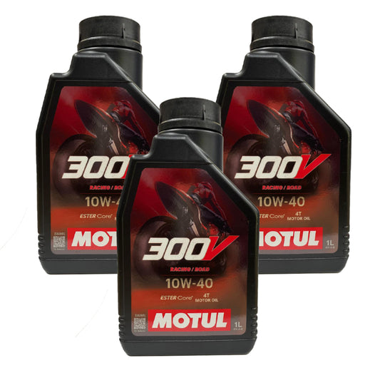 Olio Motul 300V 10W-40 per moto 4T 3L 100% Sintetico Factory Line