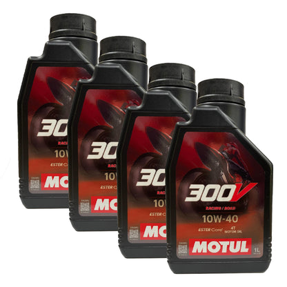 Olio Motul 300V 10W-40 per moto 4T 4L 100% Sintetico Factory Line