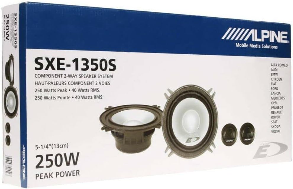 Kit 4 Casse Altoparlanti Alpine SXE-1350s Anteriori per Alfa Romeo Spider (916)