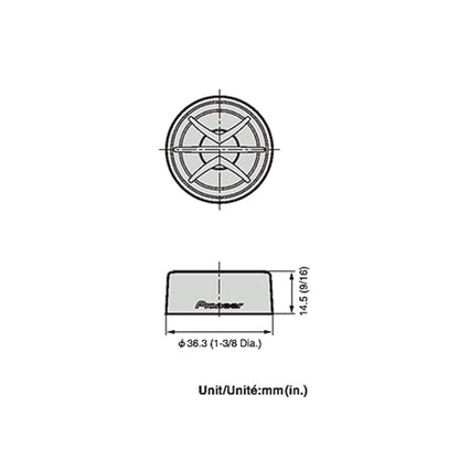 Coppia di Tweeter Pioneer 30mm per Auto