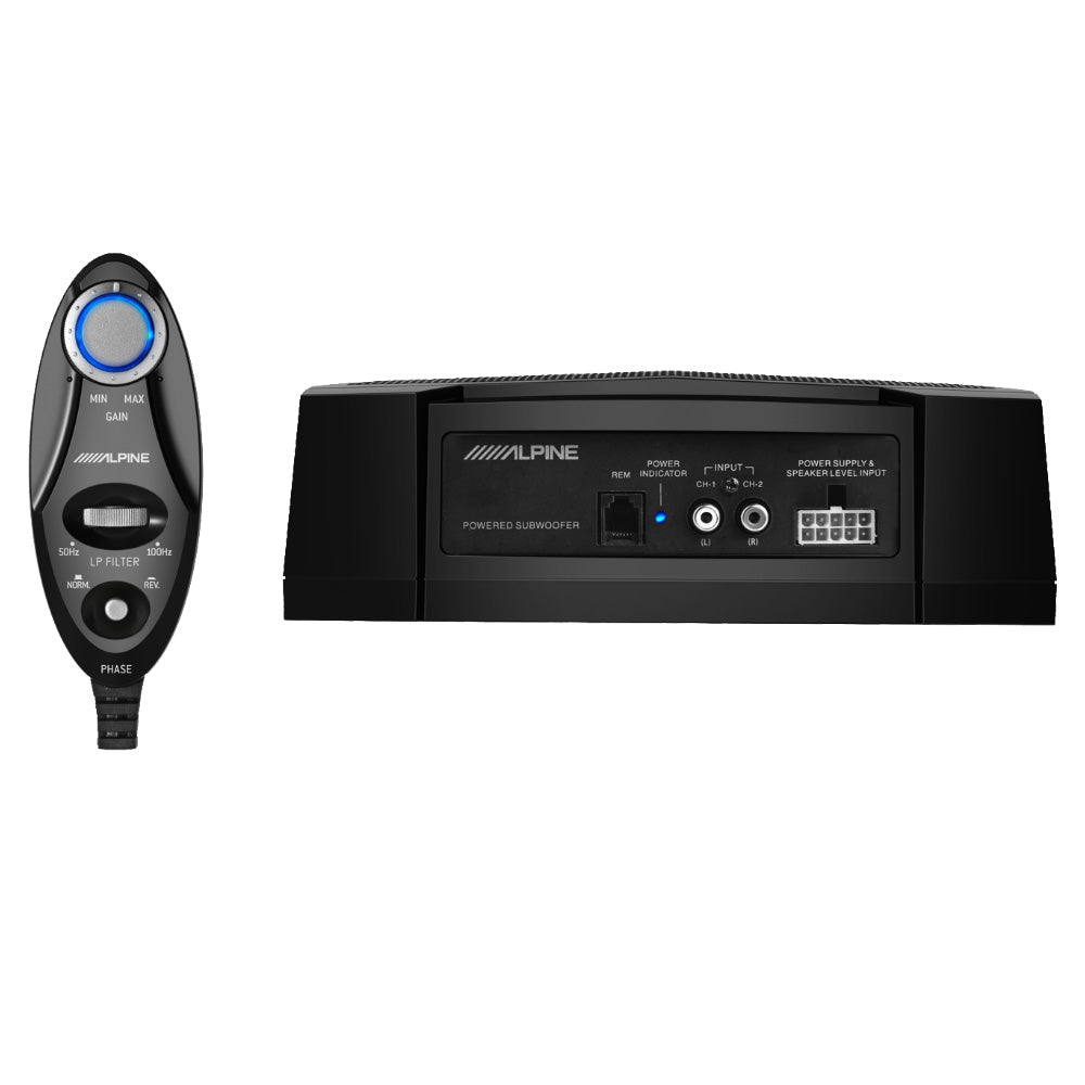 Subwoofer ALPINE PWE-V80 Amplificato Sottosedile 160W 20cm con Controllo a Filo