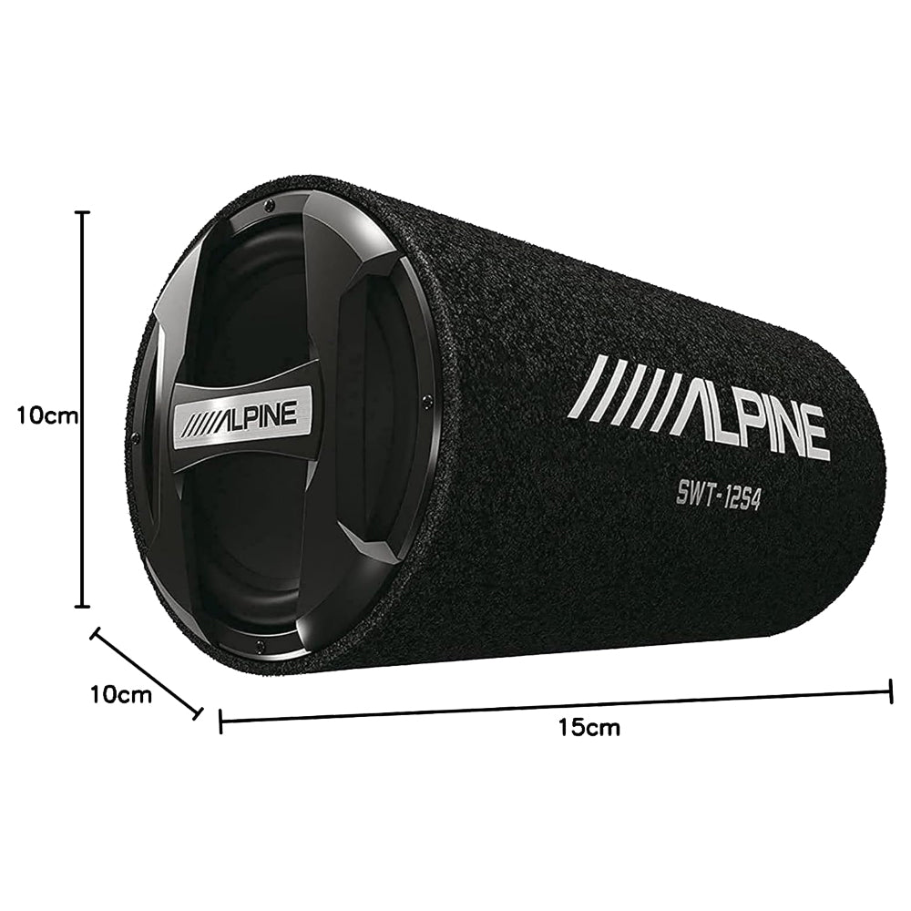 ALPINE SWT-12S4 Subwoofer per Auto a Tubo in Cassa 30cm 4 Ohm 1000W Bagagliaio