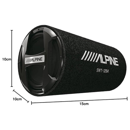 ALPINE SWT-12S4 Subwoofer per Auto a Tubo in Cassa 30cm 4 Ohm 1000W Bagagliaio