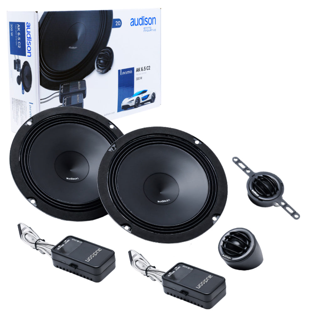 AUDISON AK 6.5 C2.1 Kit Altoparlanti 2 vie per Auto 6.5" Max Power 300W