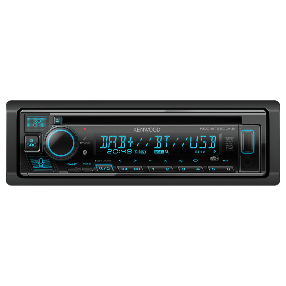 Autoradio KENWOOD KDC-BT560DAB 1DIN DAB+ Ingresso CD/USB Bluetooth con Antenna DAB Inclusa