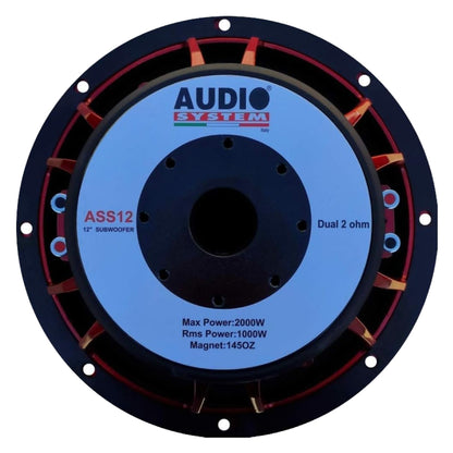 AUDIOSYSTEM ASS12 Subwoofer 12" 2000x2 WMax Doppia Bobina