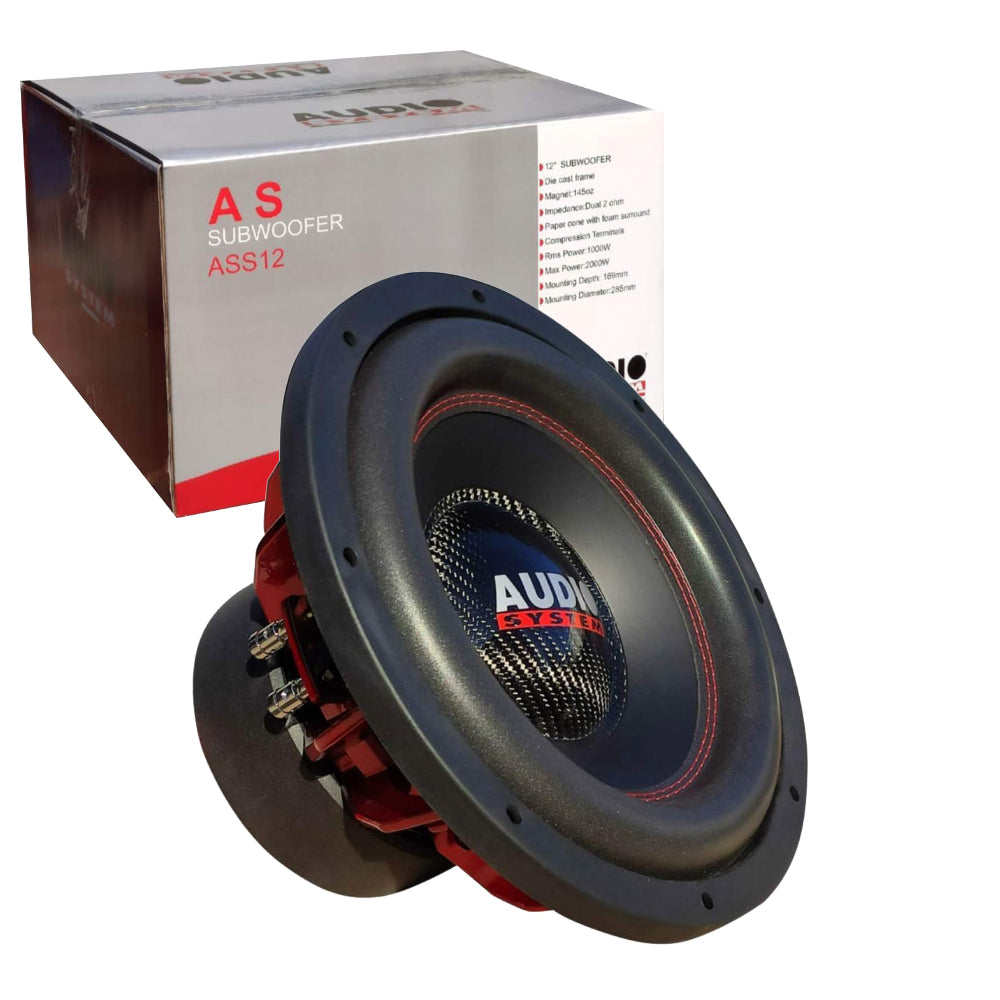 AUDIOSYSTEM ASS12 Subwoofer 12" 2000x2 WMax Doppia Bobina