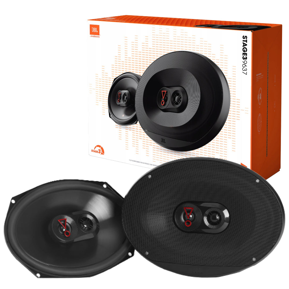 Set Casse Altoparlanti Coassiali 6"x9" JBL STAGE3 9637 a 3 Vie per Auto 375W Max