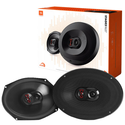 Set Casse Altoparlanti Coassiali 6"x9" JBL STAGE3 9637 a 3 Vie per Auto 375W Max