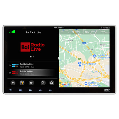 Autoradio MACROM M-AN900DAB 1DIN DAB+ BT Monitor 9" Android 10
