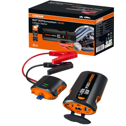 Osram Batteryjumpstart 1500 Avviatore Emergenza per Batteria Booster Powerbank
