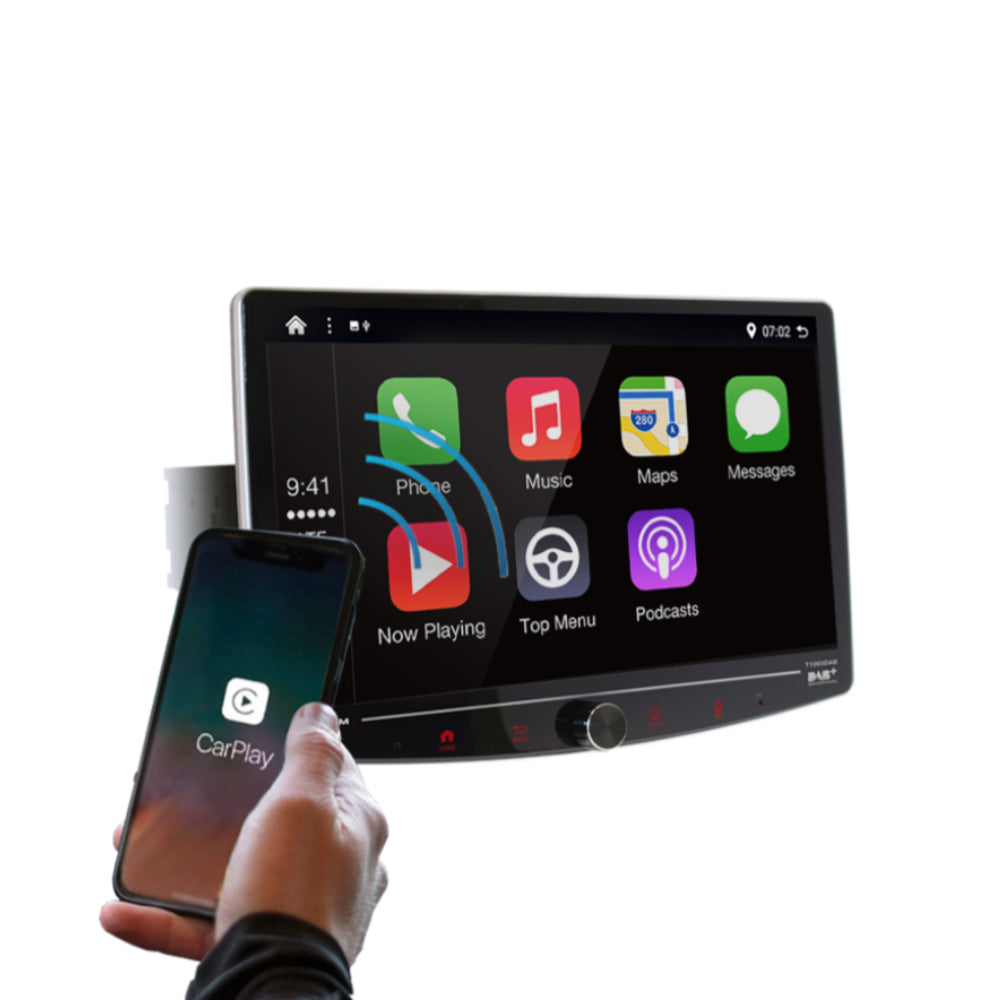 Autoradio MACROM T1003DAB 1DIN DAB+ BT Monitor 10.1" CarPlay Android Auto