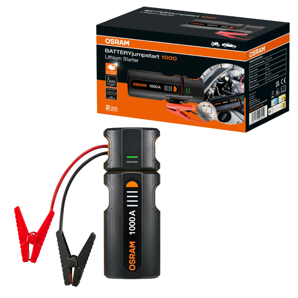 Osram Batteryjumpstart 1000 Avviatore Emergenza per Batteria Booster Powerbank