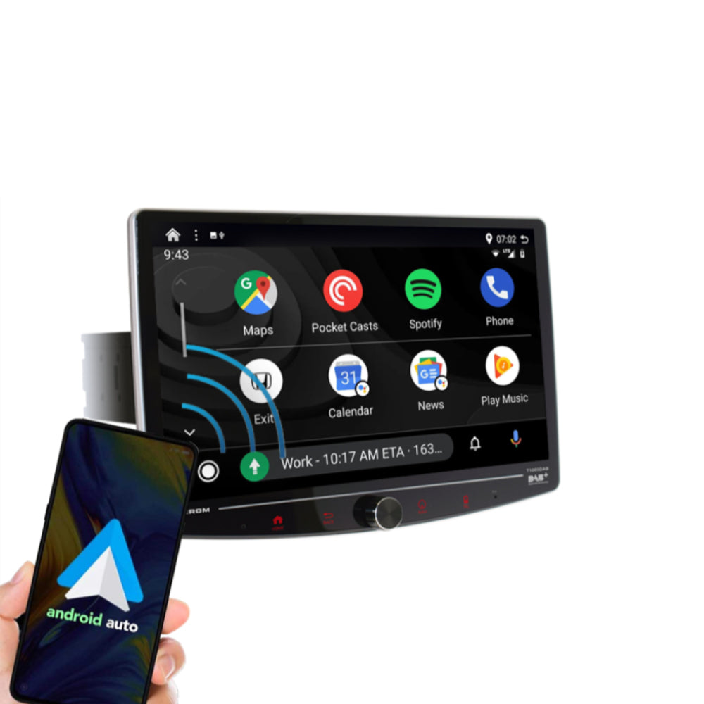 Autoradio MACROM T1003DAB 1DIN DAB+ BT Monitor 10.1" CarPlay Android Auto