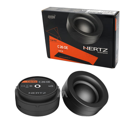 Coppia Tweeter Hertz C 26 OE Neodimio per Auto 26mm 120W con Crossover Integrato