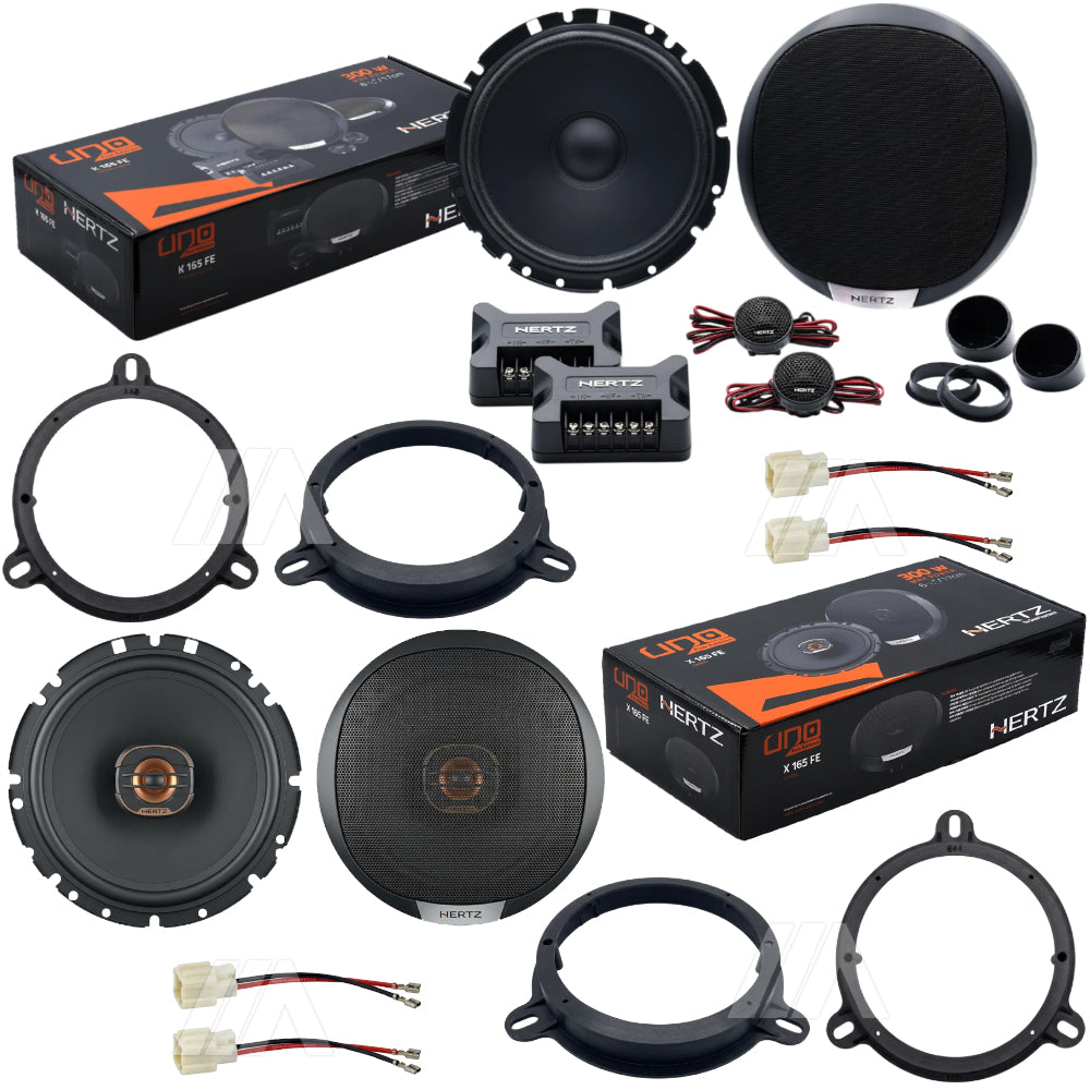 Kit 6 Casse Altoparlanti Hertz Anteriori e Posteriori per Nissan Note (E11, NE1)